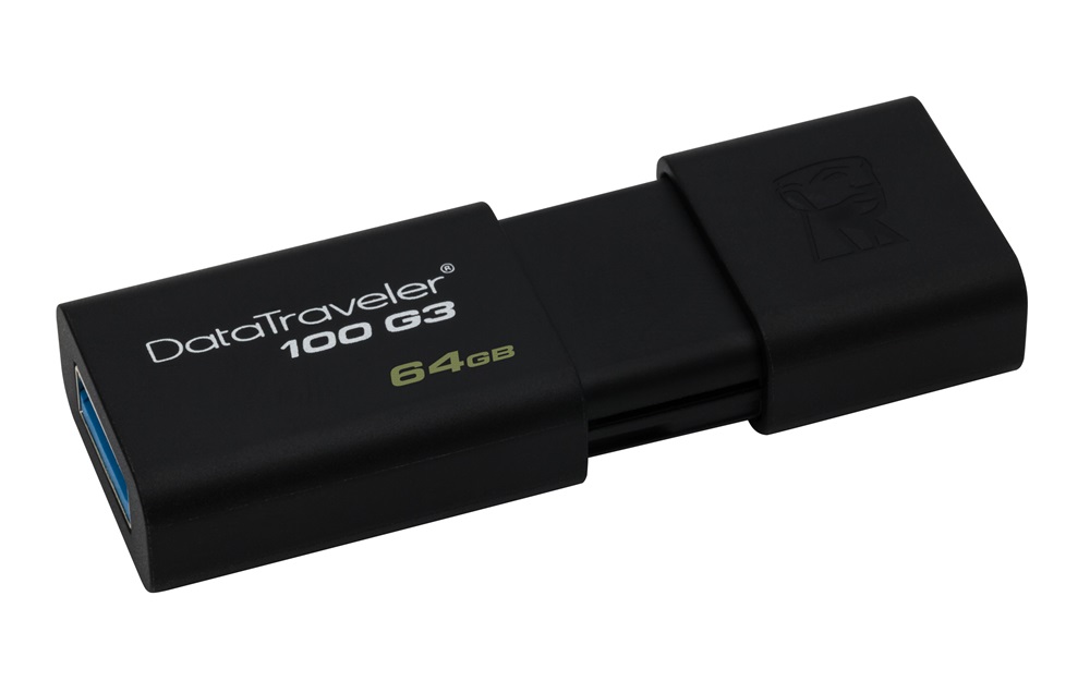Kingston 64GB USB3.0 Fekete (DT100G3/64GB) Flash Drive