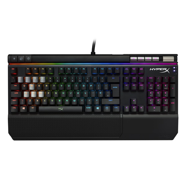 Kingston HyperX Alloy Elite (Cherry MX barna) US RGB világító mechanikus gamer billentyűzet