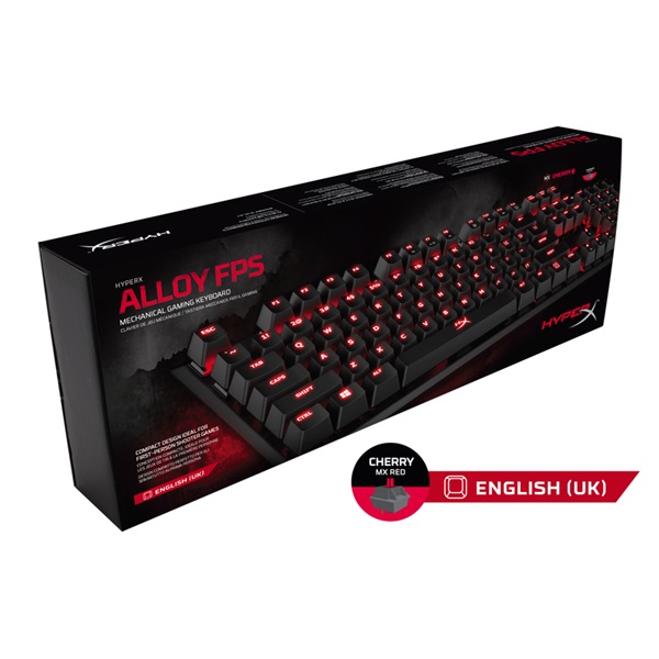 Kingston HyperX Alloy FPS  (Cherry MX piros) világító mechanikus gamer billentyűzet
