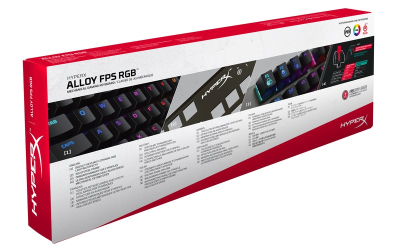 Kingston HyperX Alloy FPS (Kailh Silver Speed) UK RGB világító mechanikus gamer billentyűzet