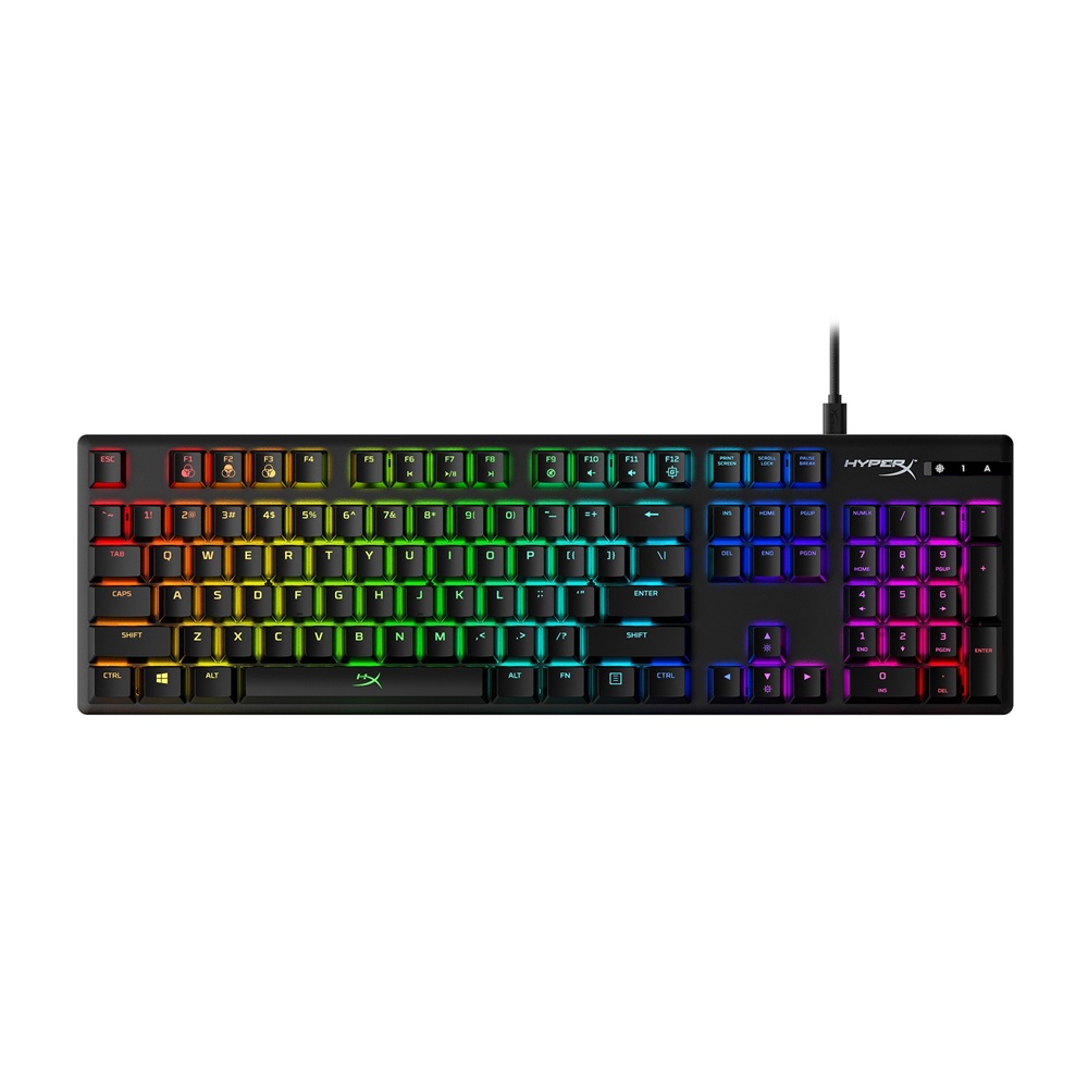 Kingston HyperX Alloy Origins (HyperX red) UK világító mechanikus gamer billentyűzet