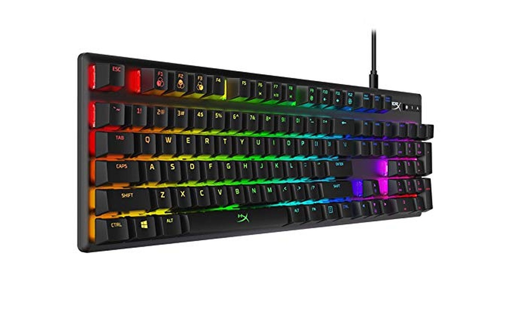 Kingston HyperX Alloy Origins (HyperX red) US világító mechanikus gamer billentyűzet