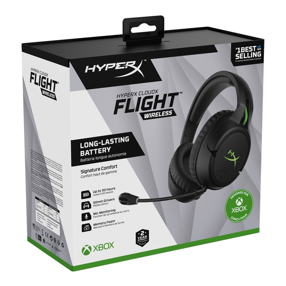Kingston HyperX CloudX Flight vezeték nélküli fekete gamer headset