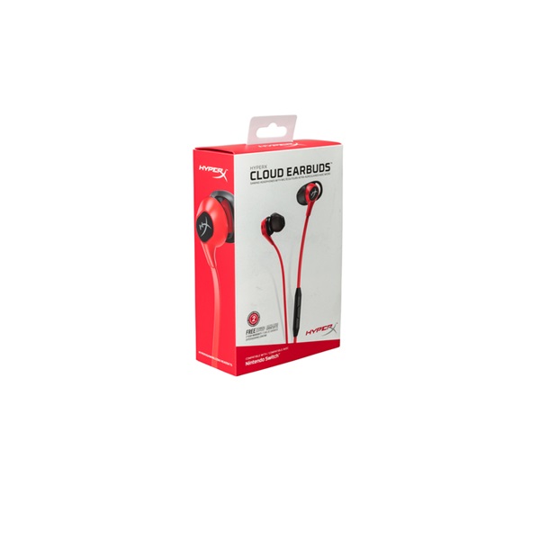 Kingston HyperX Cloud Earbuds 3,5 Jack piros gamer fülhallgató
