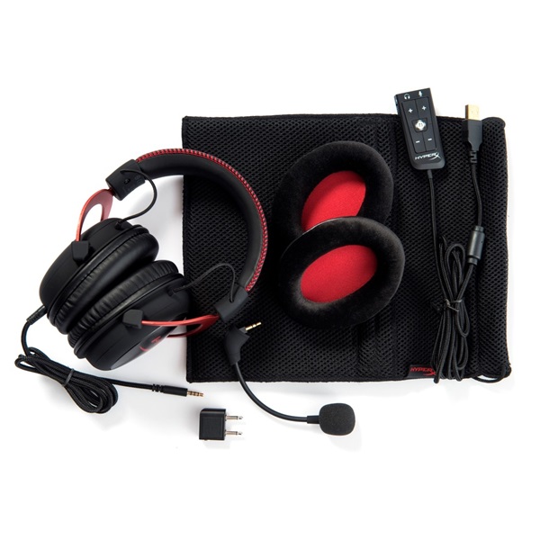 Kingston HyperX Cloud II 3,5 Jack/USB fekete-vörös gamer headset