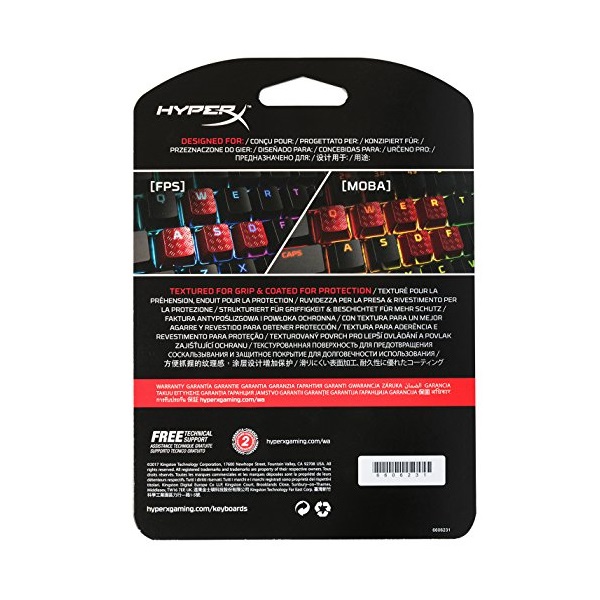 Kingston HyperX FPS és Moba piros gamer billentyű szett