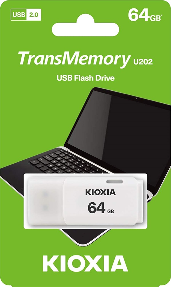 Kioxia 64GB USB2.0 Hayabusa U202 fehér (LU202W064GG4) Flash Drive