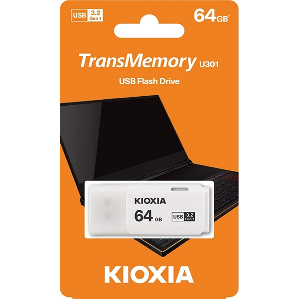 Kioxia 64GB USB3.0 Hayabusa U301 fehér (LU301W064GG4) Flash Drive