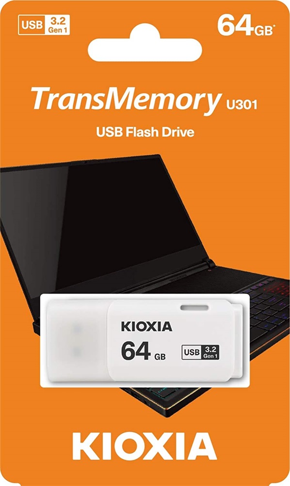 Kioxia 64GB USB3.0 Hayabusa U301 fehér (LU301W064GG4) Flash Drive