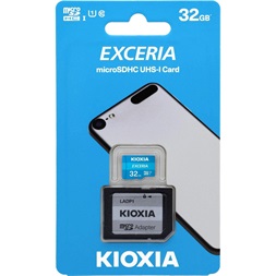 Kioxia Exceria 32GB microSDHC UHS-I memóriakártya adapterrel