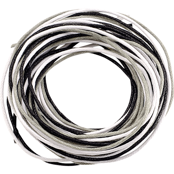 Knorr Prandell 1 mm 3x1,7 m fekete-fehér viaszolt zsinór