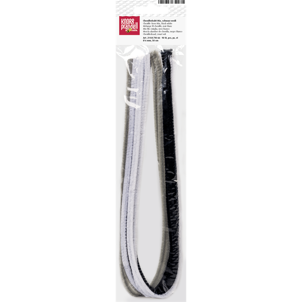 Knorr Prandell 6 mm 10 db/csomag fekete-fehér zsenília drót