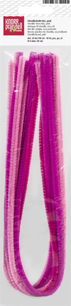 Knorr Prandell 6 mm 10 db/csomag pink zsenília drót