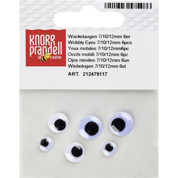 Knorr Prandell 7/10/12 mm 6 db/csomag mozgó szemek
