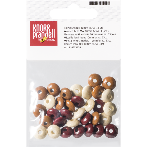Knorr Prandell ovális 33 darabos barna fa gyöngy csomag