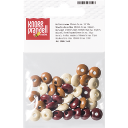 Knorr Prandell ovális 33 darabos barna fa gyöngy csomag