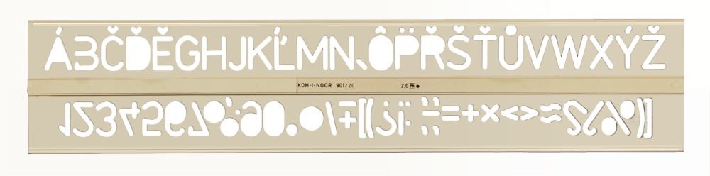 Koh-I-Noor 748014 iso 20mm betűsablon