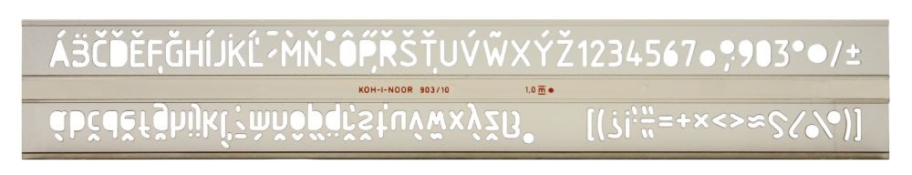 Koh-I-Noor 748039 iso 10mm betűsablon