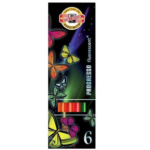 Koh-I-Noor 8741 Progresso Neon henger alakú 6db-os színesceruza készlet