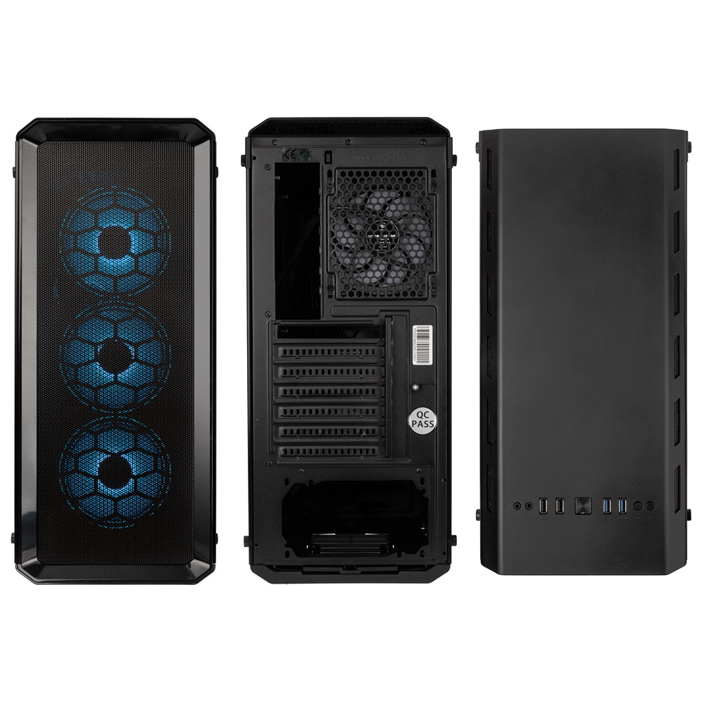 Kolink Levante V2 ARGB E-ATX edzett üveg fekete ház