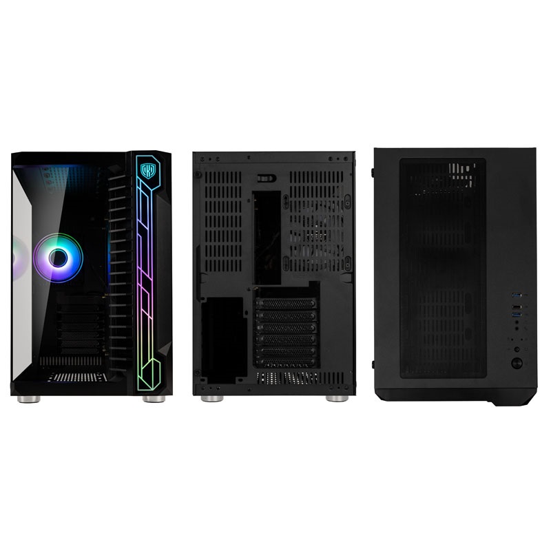 Kolink Unity Code X ARGB ATX edzett üveg fekete ház