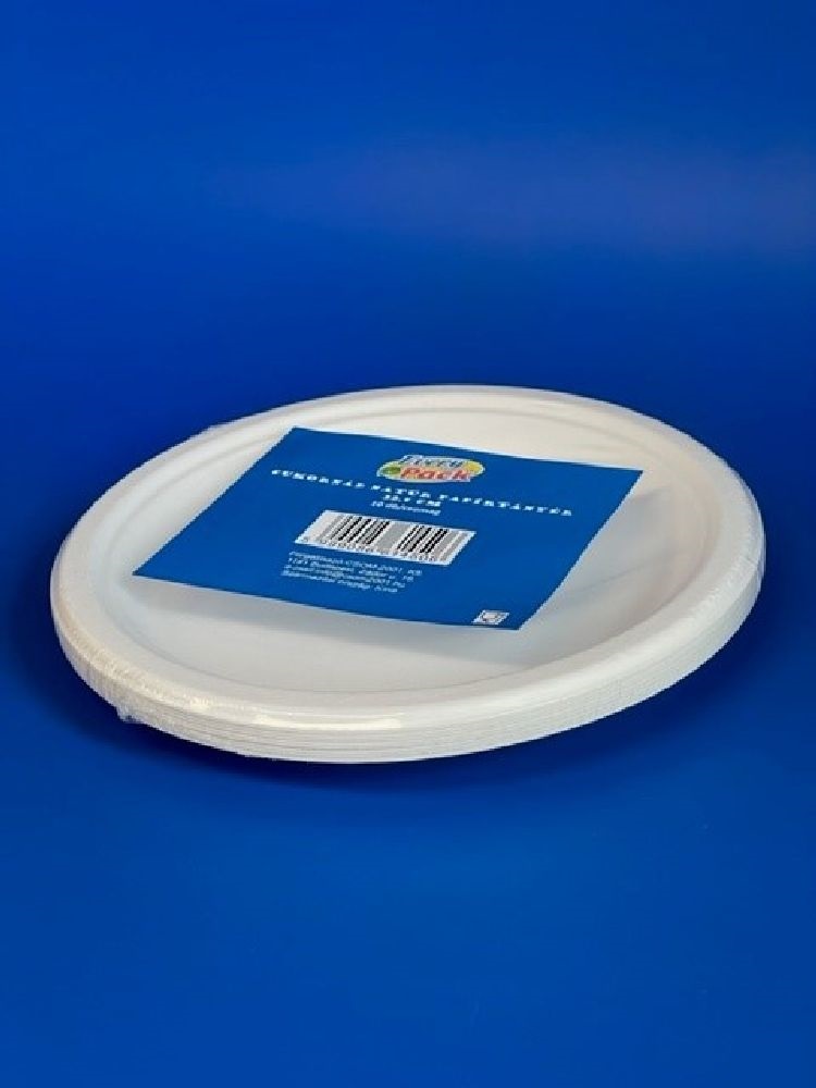 Komp 14627 22,5cm 10db/csom natúr cukornád papírtányér