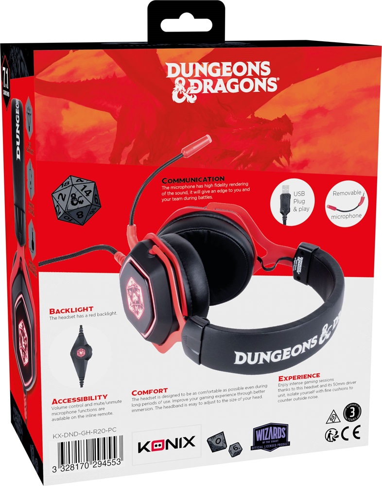 Konix Dungeons & Dragons D20 7.1 gamer headset