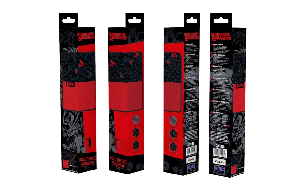Konix Dungeons & Dragons piros-fekete egérpad