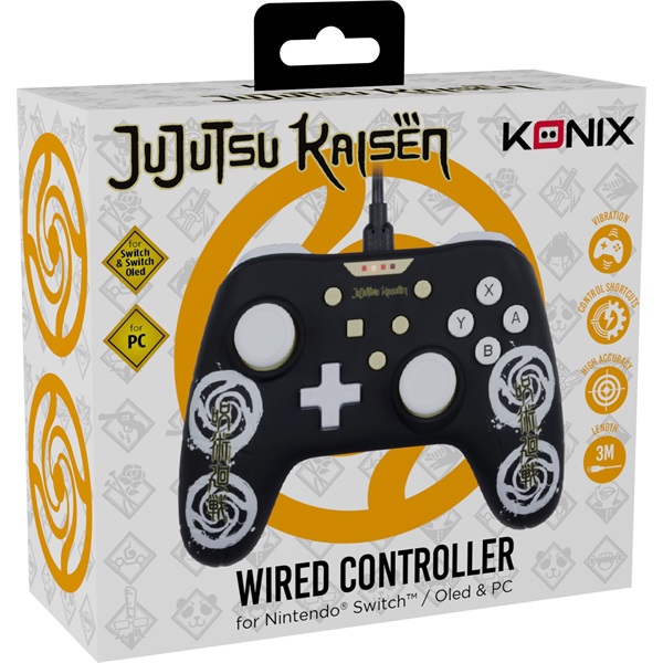 Konix KX-JUJU-SW-PAD-BLA Jujutsu Kaisen Nintendo Switch/PC vezetékes kontroller