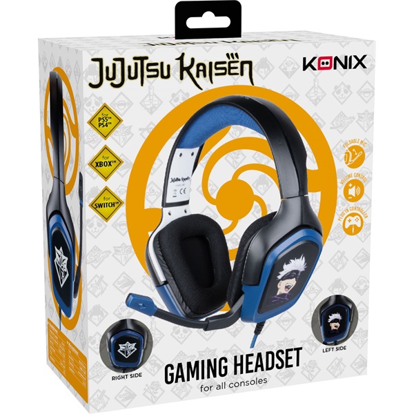 Konix Jujutsu Kaisen univerzális vezetékes gamer headset