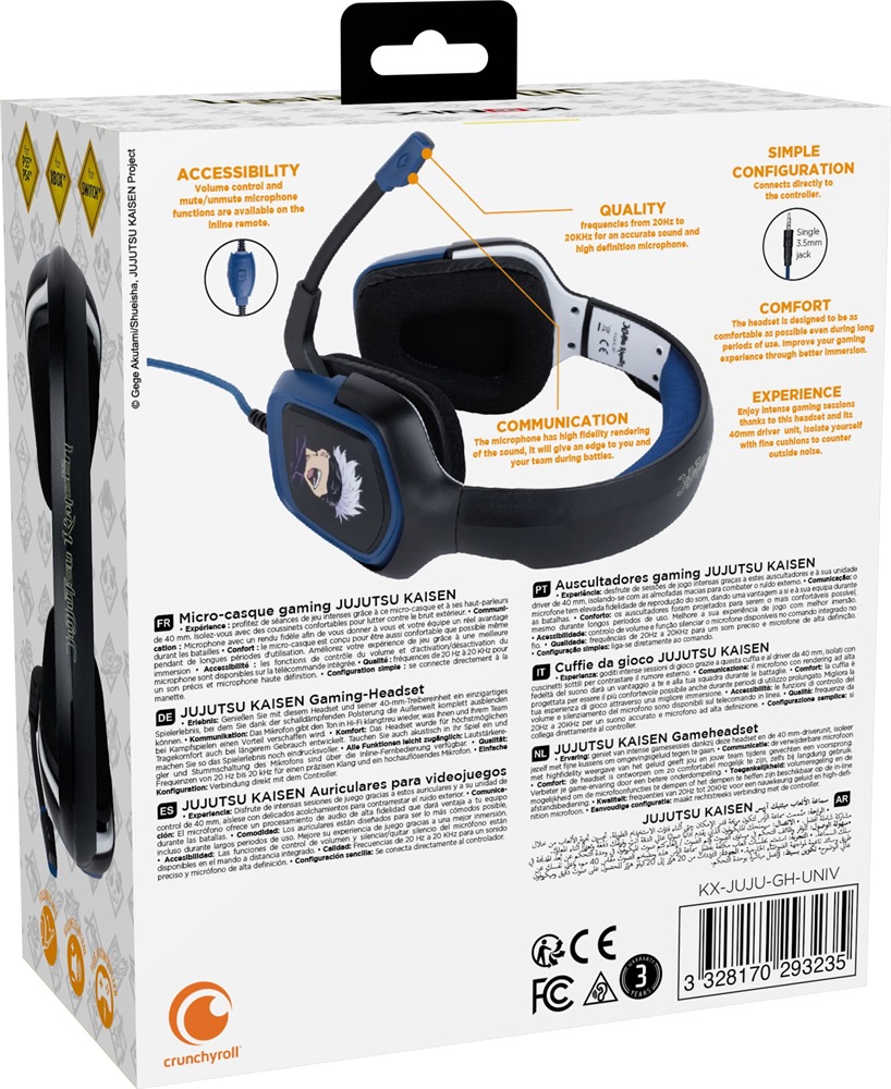 Konix Jujutsu Kaisen univerzális vezetékes gamer headset