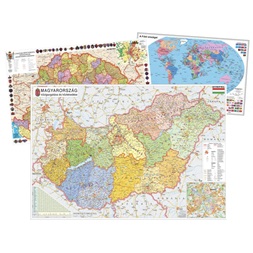Könyöklő Mo. dombor/A Kárpát-medence domborzata 65x45cm