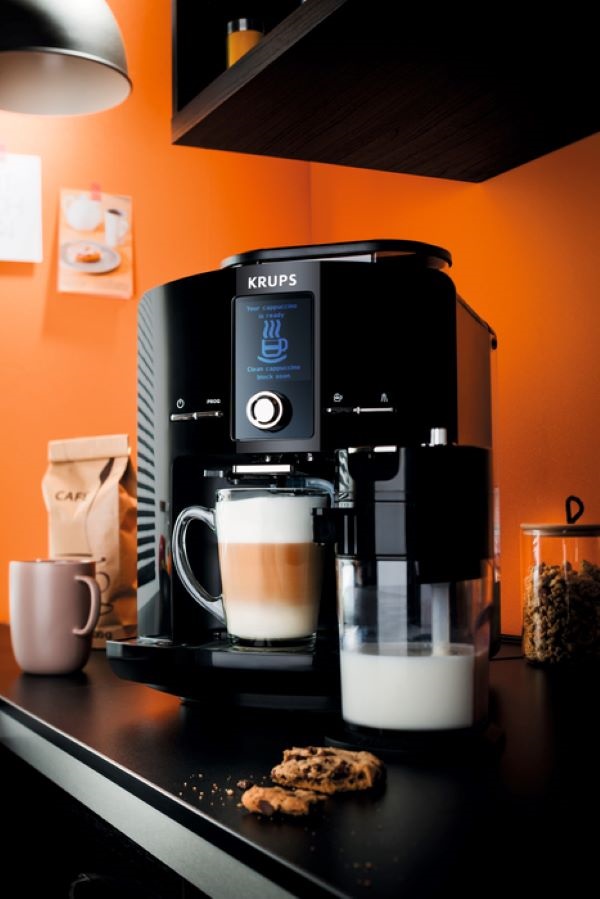 Krups EA829810 Latt`Espresso tejtartállyal fekete automata kávéfőző