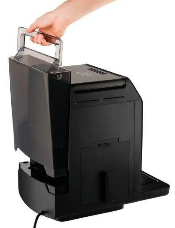 Krups EA890810 Evidence Black tejtartóval fekete automata kávéfőző