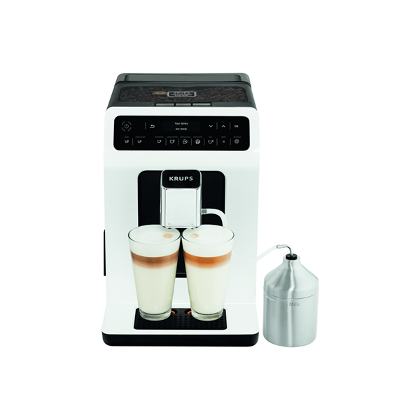 Krups EA891110 Evidence White tejtartóval fehér automata kávéfőző