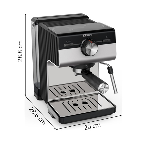 Krups XP384E10 Authentic+ ezüst espresso kávéfőző