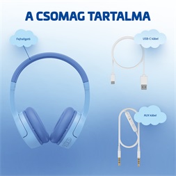 LAMAX BaseKid1 Bluetooth kék gyerek fejhallgató