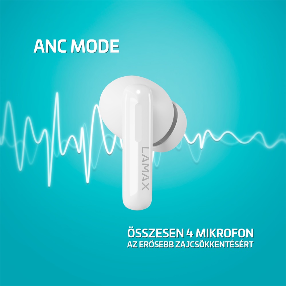 LAMAX Clips1 Plus True Wireless Bluetooth fehér fülhallgató