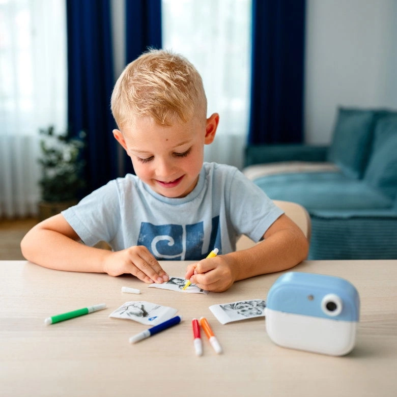 Lamax InstaKid2 Play - blue hőpapíros kék gyerek fényképezőgép