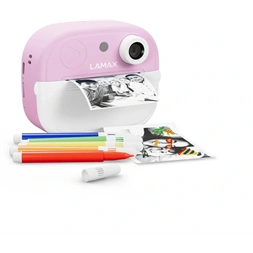 Lamax InstaKid2 Play - pink hőpapíros rózsaszín gyerek fényképezőgép
