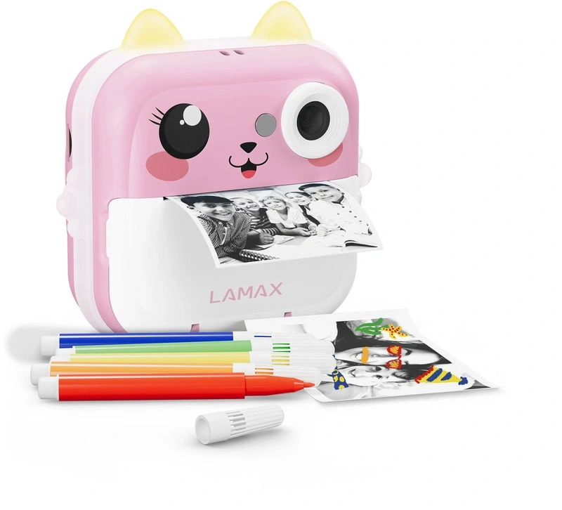 Lamax InstaKid2 Plus Pink hőpapíros rózsaszín gyerek fényképezőgép