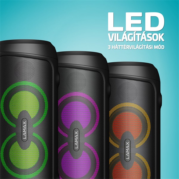 LAMAX PartyGo1 Play hordozható Bluetooth party hangszóró