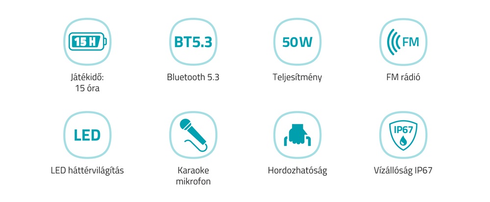 LAMAX PartyGo1 Play hordozható Bluetooth party hangszóró