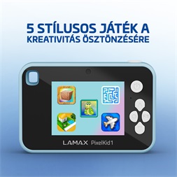 LAMAX PixelKid1 Blue Full HD 8MP kék gyerek fényképezőgép és kamera