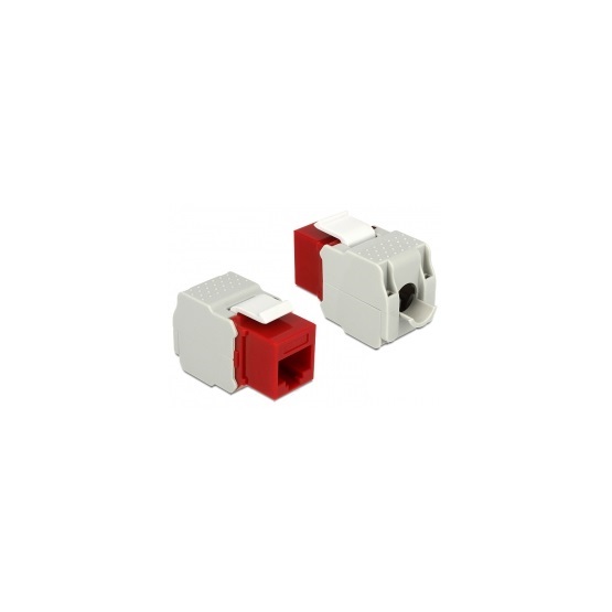 LAN Delock 86344 Keystone modul RJ45 anya > LSA Cat6 UTP - Piros