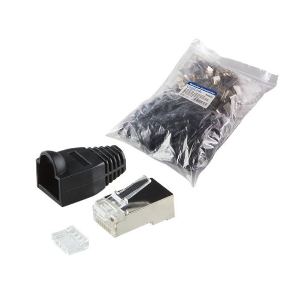 LAN LogiLink MP0022 RJ45 Cat6 csatlakozódugó - 100db/cs - Fekete