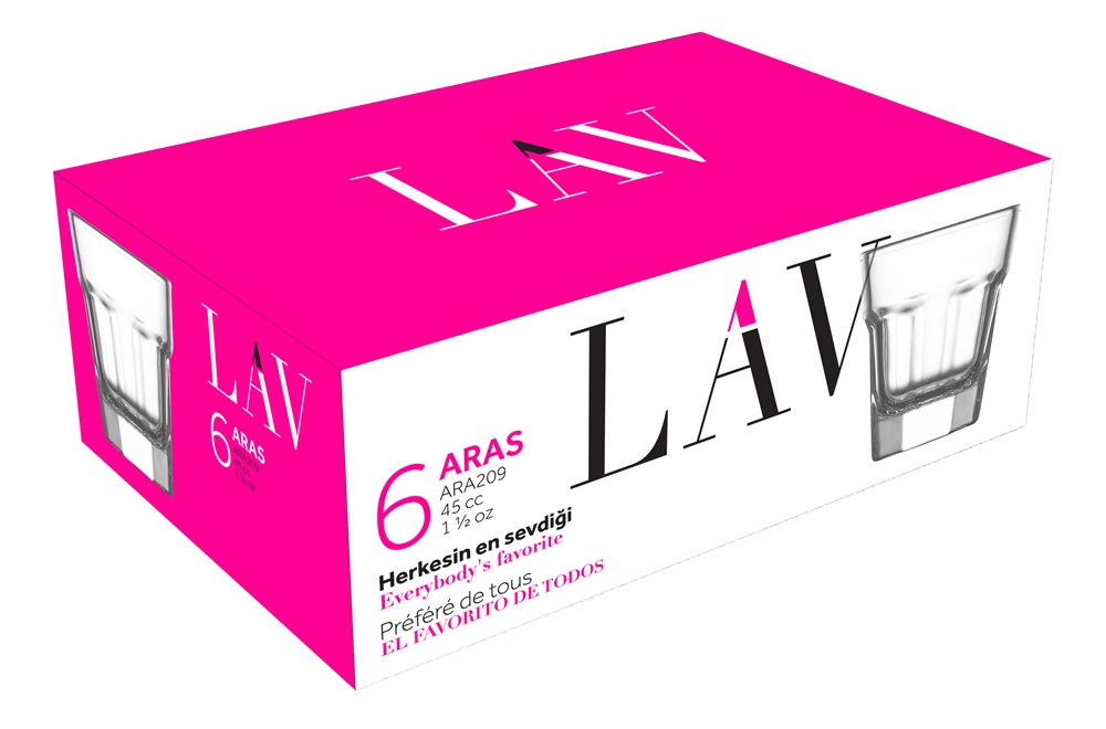 LAV Aras Liqueur 45ml likőrös pohár szett 6 darabos LV-ARA209F