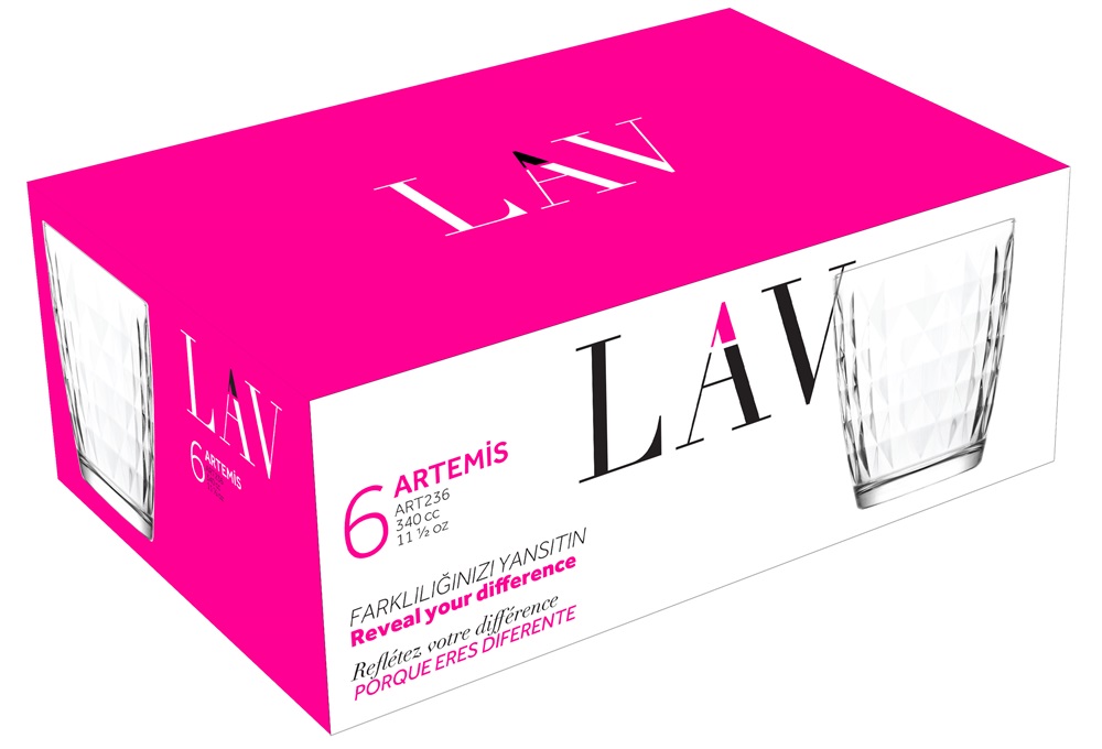 LAV Artemis Long Drink 340ml koktélos pohár szett 6 darabos LV-ART236F