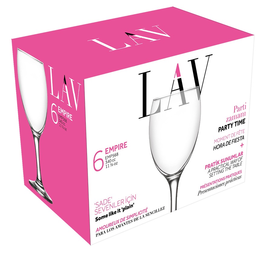 LAV Empire Wine 340ml vörösboros pohár szett 6 darabos LV-EMP568F