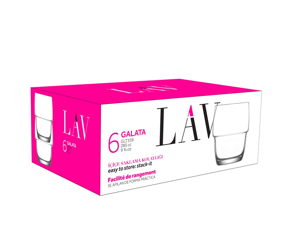 LAV Galata Whisky 285ml whiskys pohár szett 6 darabos LV-GLT339F